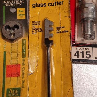 Lot 469: Assorted Tools - Metric Metal Taps, Spark Plugs and More
