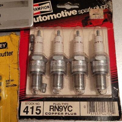 Lot 469: Assorted Tools - Metric Metal Taps, Spark Plugs and More
