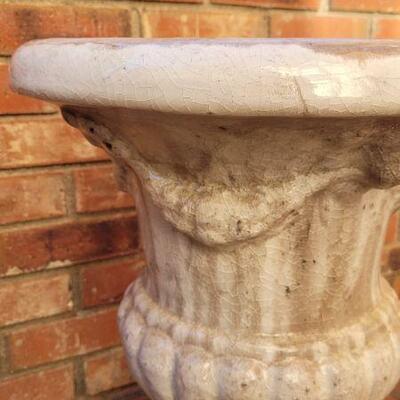 Lot 511: Heavy Clay w/ Glazed Finish Garden Pot 