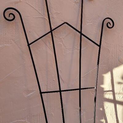 Lot 512: 65" Tall x 23" Wide Garden Metal Trellis Stake Accent 