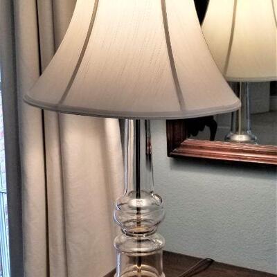 Lot #106  Stylish Table Lamp with Glass base - late addition