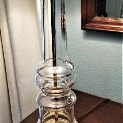 Lot #106  Stylish Table Lamp with Glass base - late addition