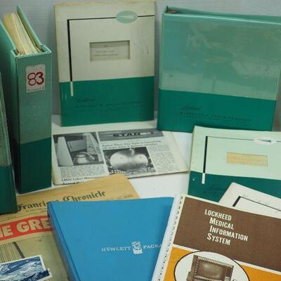 Lot 24  Lockheed, Hewlett  binders and memorabilia 