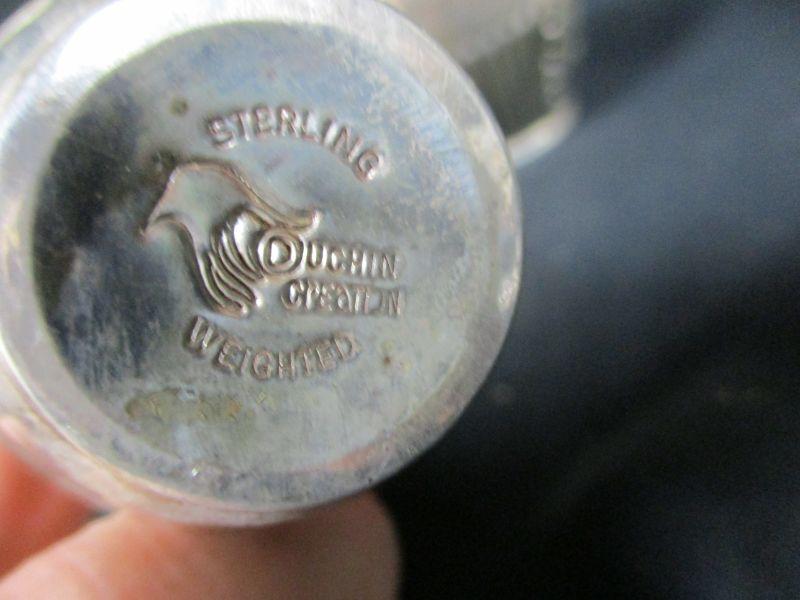 Lot 205 Sterling Crosby Weighted Sterling Salt & Pepper Shakers