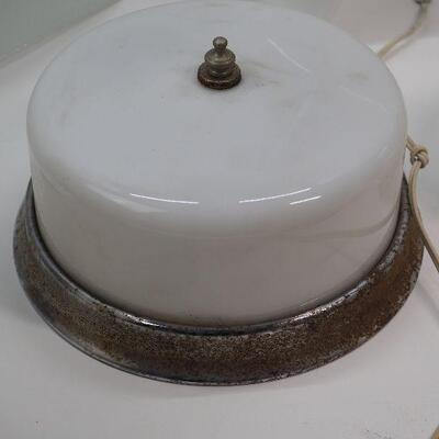 Lot 35 Vintage light covers and metal fixtures