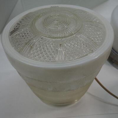 Lot 35 Vintage light covers and metal fixtures