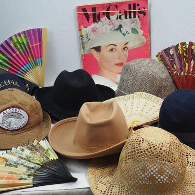 Lot 36 Hats and Fans