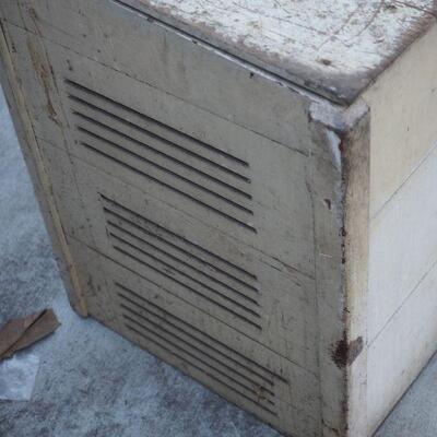 Lot 46  Antique wooden Ice Box