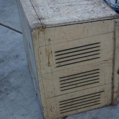 Lot 46  Antique wooden Ice Box