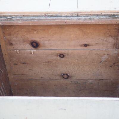 Lot 46  Antique wooden Ice Box