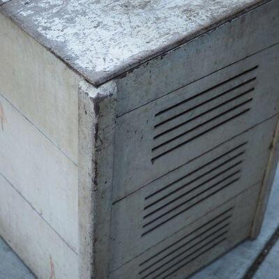 Lot 46  Antique wooden Ice Box