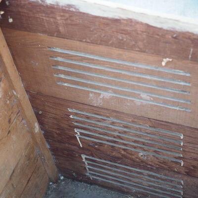 Lot 46  Antique wooden Ice Box