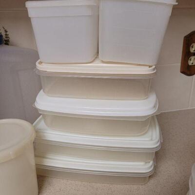 Lot 560: Plastic Storage Containers all with lids