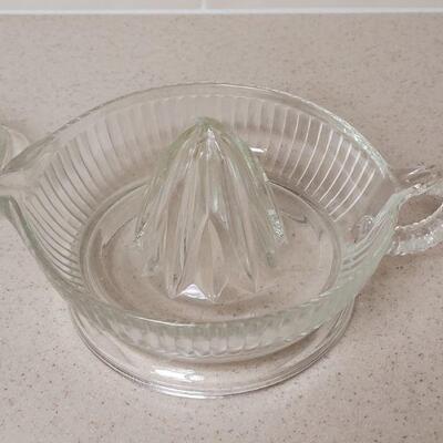 Lot 567: Glass Juicer and Butter Dishes