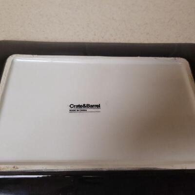 Lot 569: Crate & Barrel Veggie Plate & FTD Soup Bowl