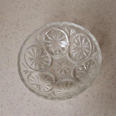 Lot 571:  Glass Honey Container and (2) Small Glass Bowls