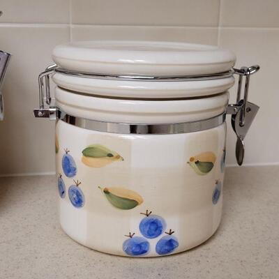Lot 572: Fruit Themed Cannister Set