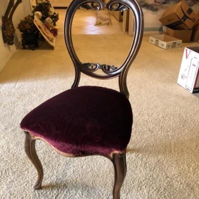Lot 42. Victorian style vanity chair--WAS $45â€“NOW $33.75