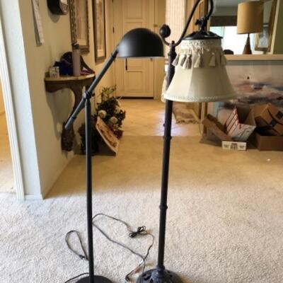 Lot 43. Two floor lamps (approximately 5 feet high)--WAS $65â€“$48.75