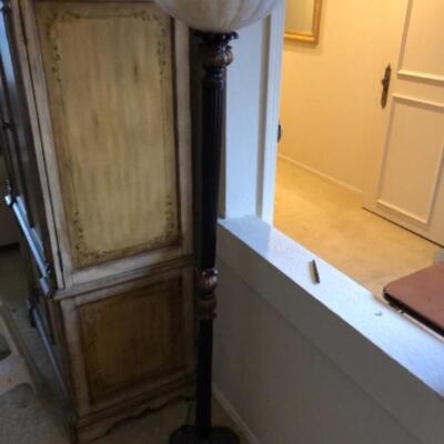 Lot 53. Large torchiere style floor lamp--WAS $95â€“NOW $71.25