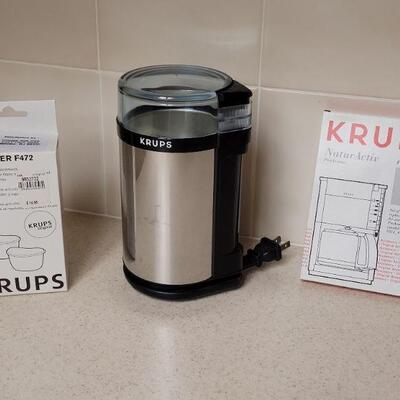 Lot 586: Krups Coffee Grinder & Filters
