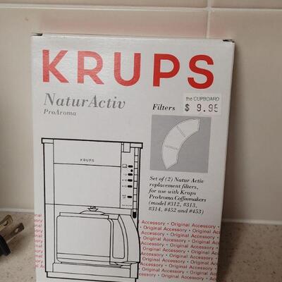 Lot 586: Krups Coffee Grinder & Filters