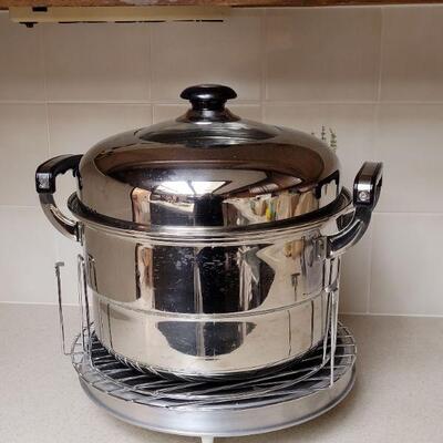 Lot 590: Canning Pot and Racks