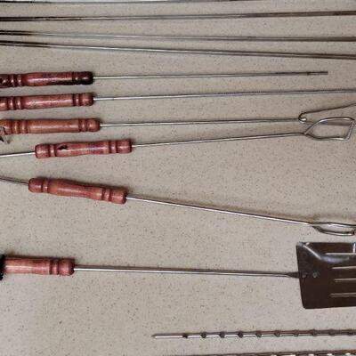 Lot 594: Grill Utensils and Skewers 