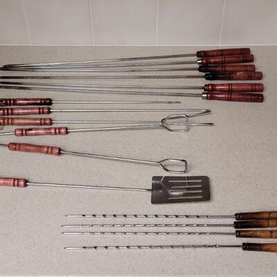 Lot 594: Grill Utensils and Skewers 