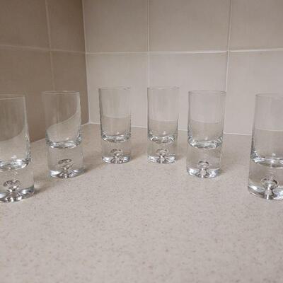 Lot 614: (6) Highball Bubble Shot Glasses