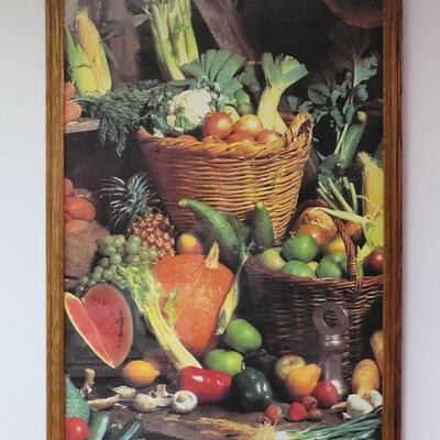 Lot 626: Fruit & Vegetables Picture 38.5" Ã— 27" 