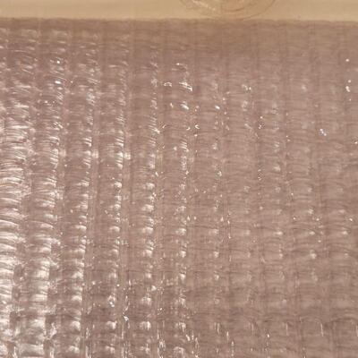 Lot 635: New Clear Textured Shower Curtain and Rings 
