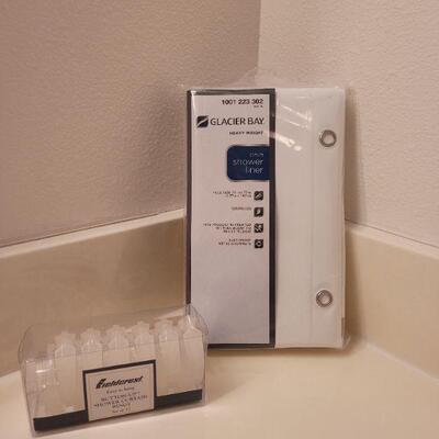 Lot 638: New Shower Curtain Liner and Rings