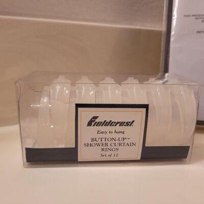 Lot 638: New Shower Curtain Liner and Rings