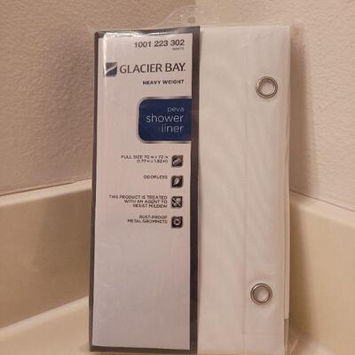 Lot 638: New Shower Curtain Liner and Rings