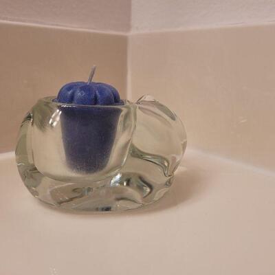 Lot 639: Sleeping Kitty Candleholder 
