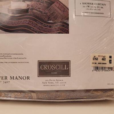 Lot 649: NEW Croscill Shower Curtain 