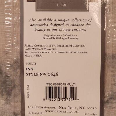 Lot 651: New Croscill Shower Curtain 