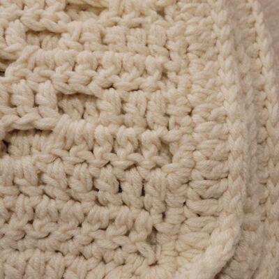 Lot 673: Handmade Throw Blanket (cream)