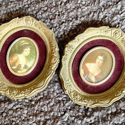 LOT 86  VINTAGE CAMEO CREATIONS PORTRAITS PAULINE BONAPARTE & LADY HAMILTON