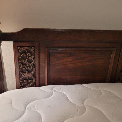 Lot 680: King Size Bed with Serta Mattresses and Mattress Pad