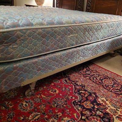 Lot 680: King Size Bed with Serta Mattresses and Mattress Pad
