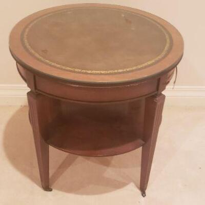 Round Antique Wood Table