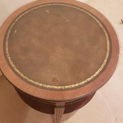 Round Antique Wood Table