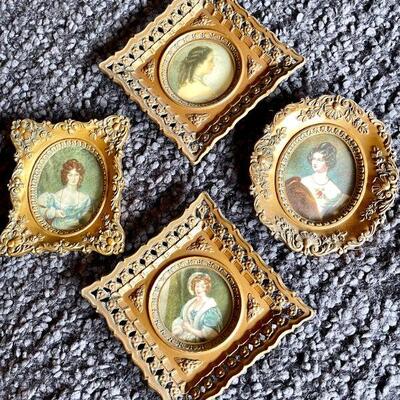 LOT 90  VINTAGE CAMEO CREATIONS FRAMED PORTRAITS PRETTY LADY 