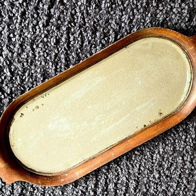 LOT 93  ANTIQUE WOOD FRAME DRESSER TRAY 