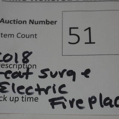 Lot 51  New Heat Surge electric fireplace