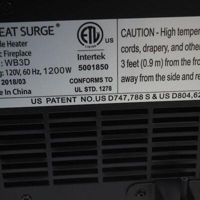 Lot 51  New Heat Surge electric fireplace
