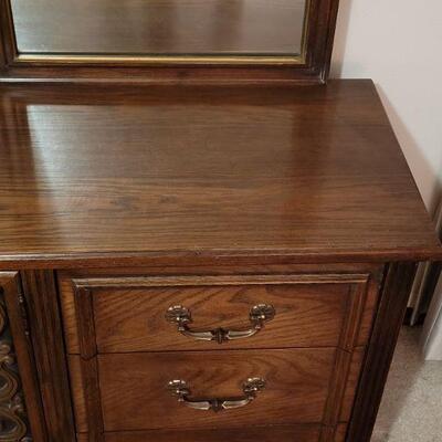 Lot 687: Long Dresser with (2) Mirrors