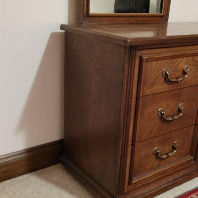 Lot 687: Long Dresser with (2) Mirrors